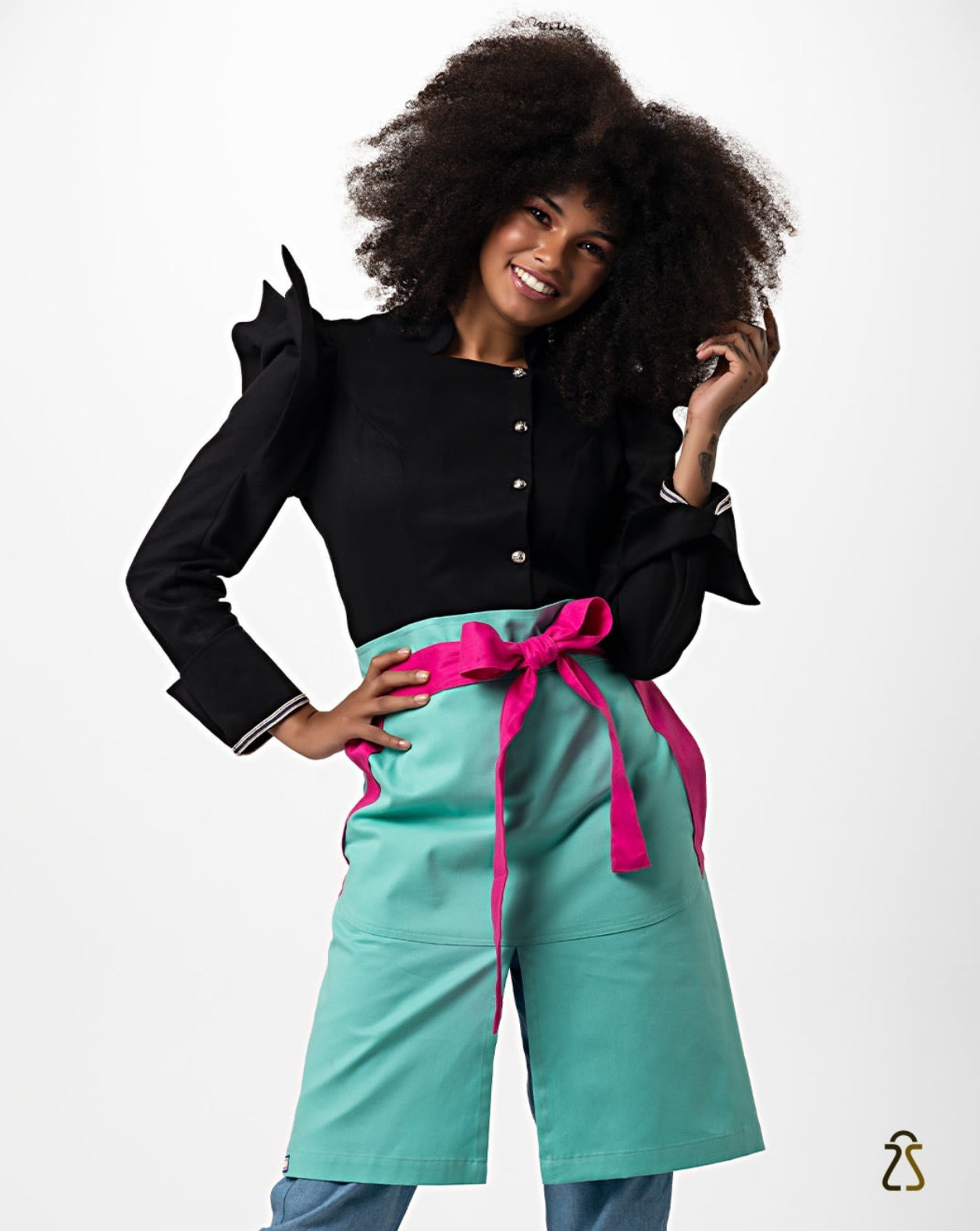Apron Tiffany Green/Pink